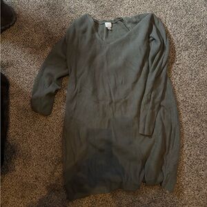 H&M Olive Green Ribbed Dress